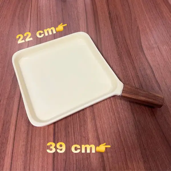 پخش عمده تابه بزرگ سرامیک لوزی دسته چوبی