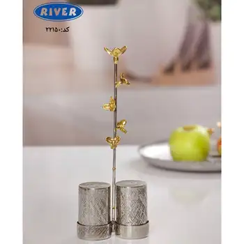 پخش عمده نمکدان استیل برنج ریور کد 22150