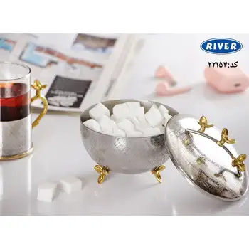 پخش عمده قندان استیل برنج ریور کد 22154
