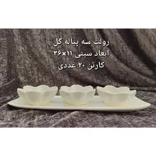 پخش عمده رولت سه پیاله گل سرامیکی gallery0