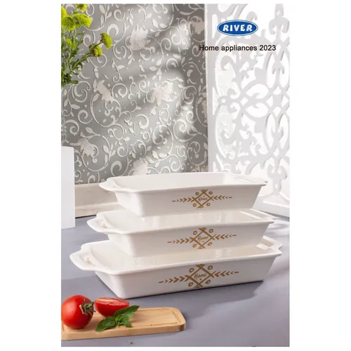 پخش عمده سه تابه مستطیل چینی ریور مدل سومری