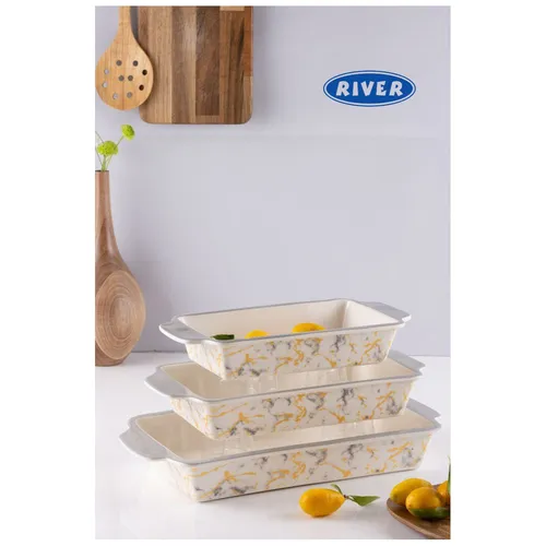 پخش عمده سه تابه مستطیل چینی ریور مدل AshBlonde