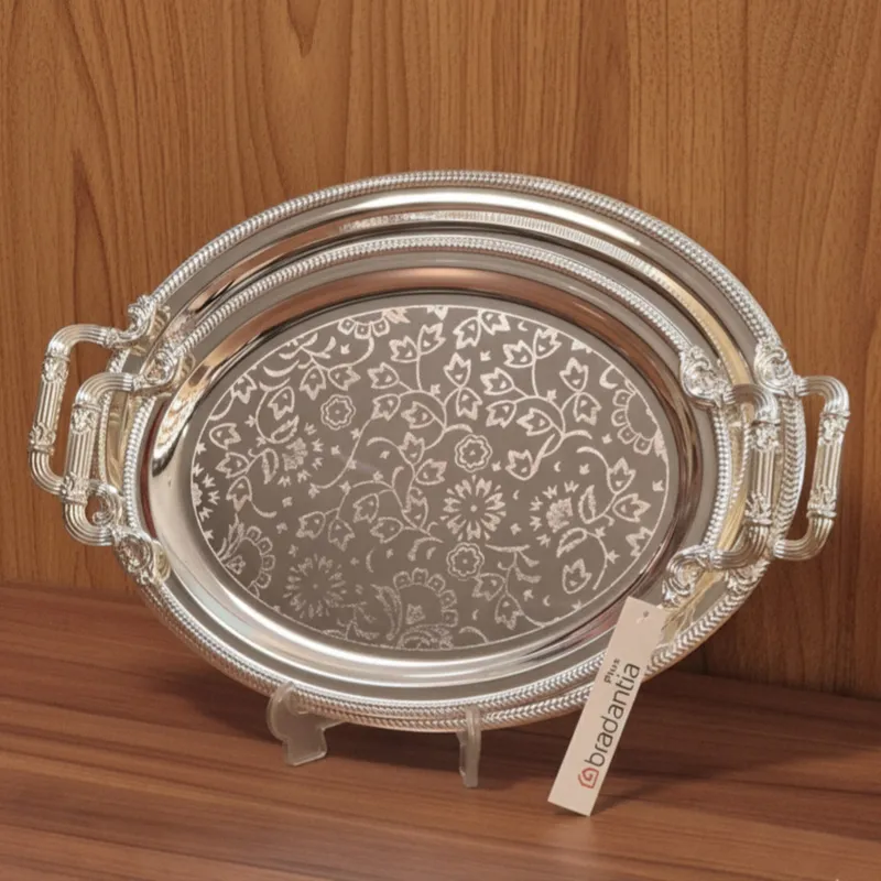 پخش عمده سینی پذیرایی بیضی طرح گل  bradantia gallery0