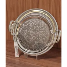 پخش عمده سینی پذیرایی گرد طرح گل  bradantia gallery0