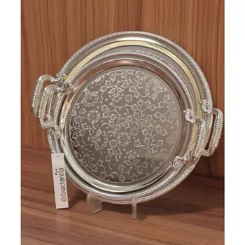 پخش عمده سینی پذیرایی گرد طرح گل  bradantia