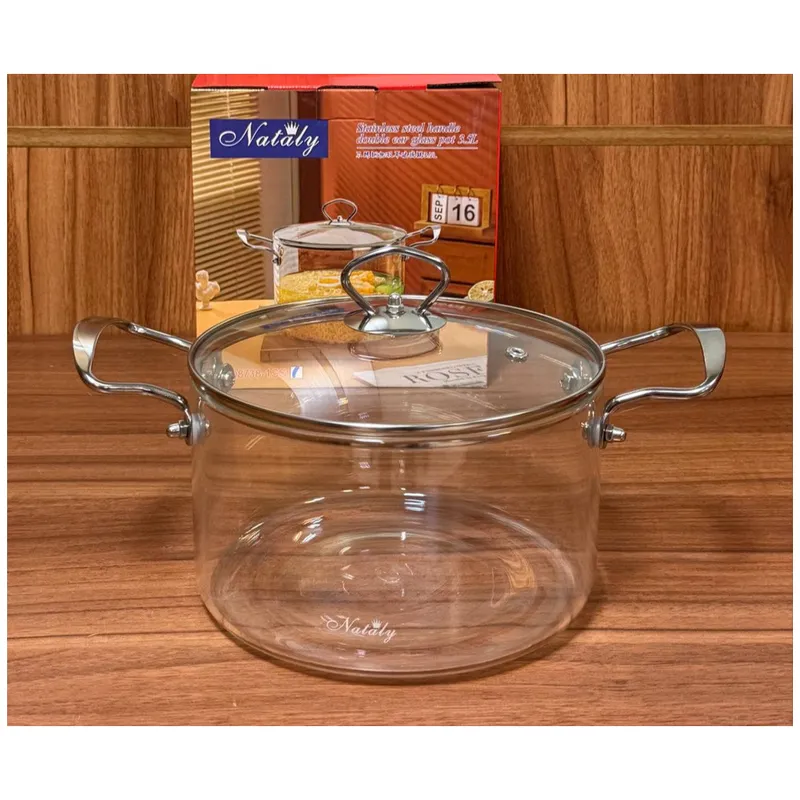 پخش عمده قابلمه پیرکس ناتالی با دسته استیل gallery0