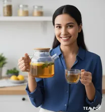 پخش عمده قوری پیرکس درب بامبو ناتالی gallery2