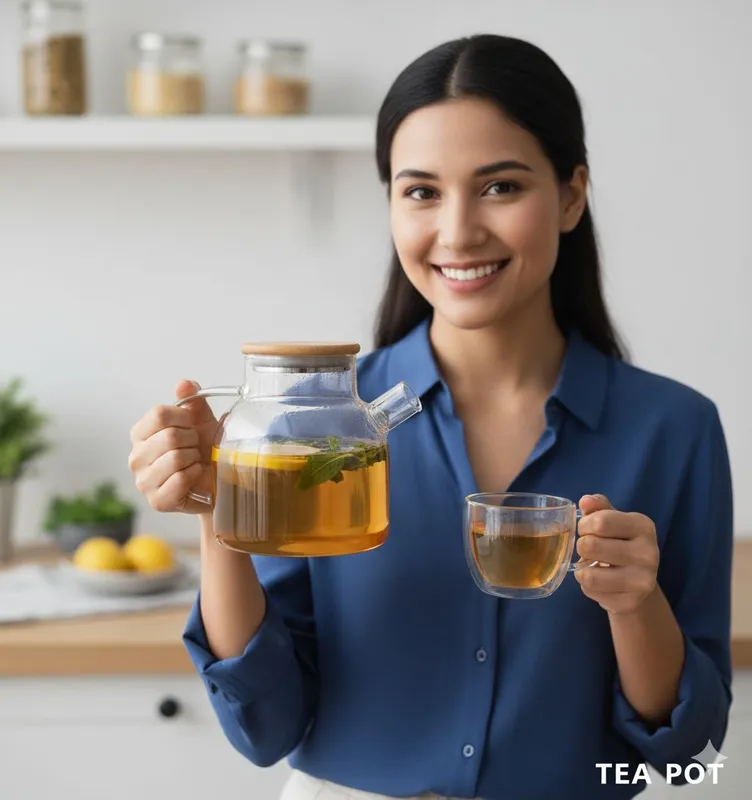 پخش عمده قوری پیرکس درب بامبو ناتالی gallery2