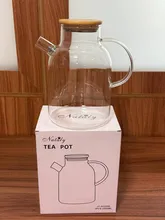 پخش عمده قوری پیرکس درب بامبو ناتالی gallery4