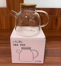 پخش عمده قوری پیرکس درب بامبو ناتالی gallery3