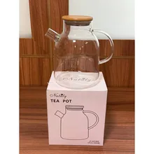 پخش عمده قوری پیرکس درب بامبو ناتالی gallery0