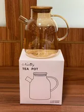 پخش عمده قوری پیرکس شامپاینی درب بامبو ناتالی gallery0