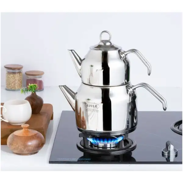 پخش عمده کتری و قوری استیل 3 لیتر دسته تک دسته