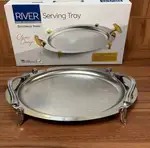 پخش عمده سینی پذیرابی بیضی دسته سیلور پایه دار کد 1577 thumb 1