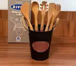 پخش عمده کفگیر و ملاقه چوب سیلیکون سطلی ریور thumb 3