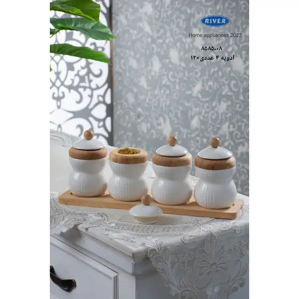 پخش عمده ظرف ادویه 4 عددی ریور کد 08-8585